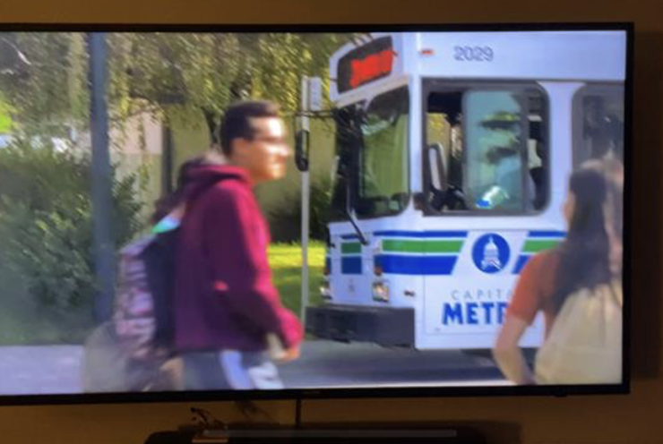 Last Of Us CapMetro bus exterior