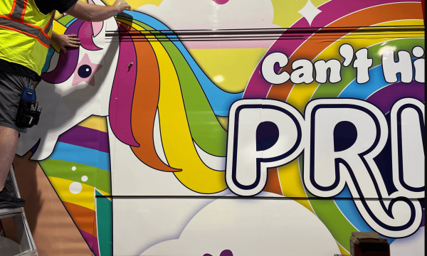 A sneak preview of the 2023 CapMetro Pride bus.