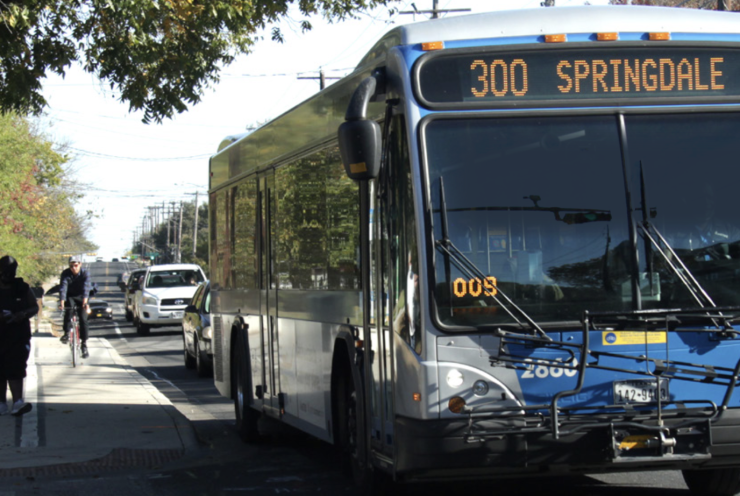 A CapMetro bus running Route 300