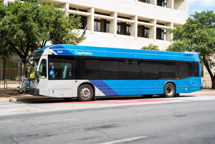 CapMetro Rapid blue bus