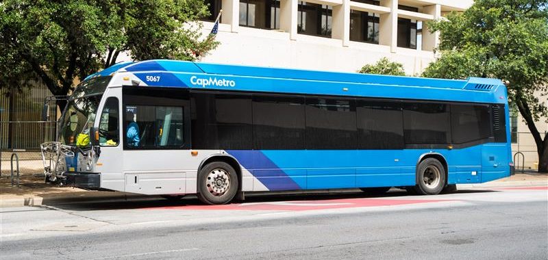 CapMetro Rapid blue bus